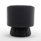 Fauteuil pivotant de style Mid-Century - Moutarde / Abricot Foncé / Noir / Marron - Une place