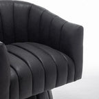 Fauteuil pivotant de style Mid-Century - Moutarde / Abricot Foncé / Noir / Marron - Une place