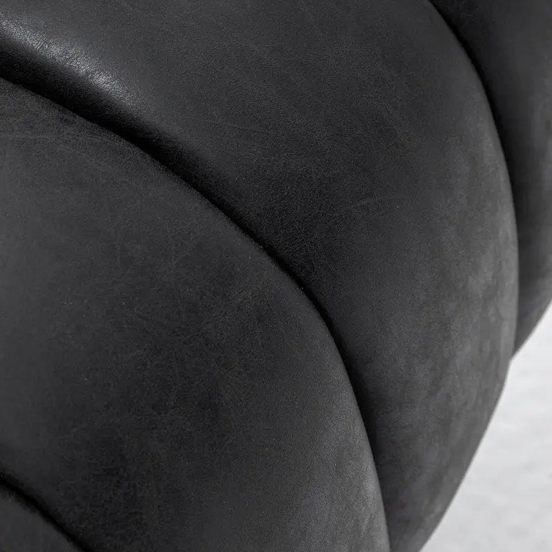 Fauteuil pivotant de style Mid-Century - Moutarde / Abricot Foncé / Noir / Marron - Une place