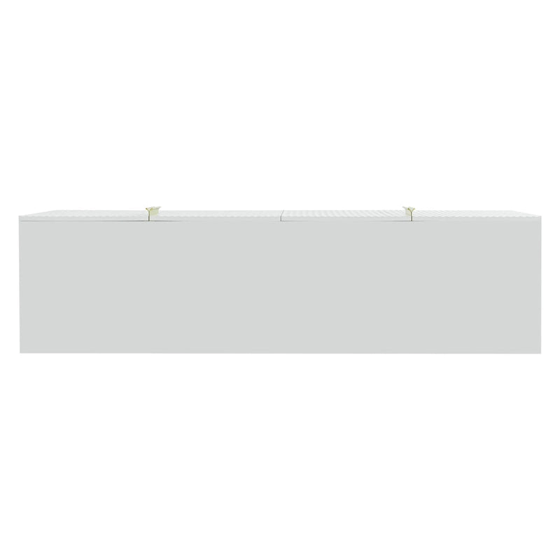 Bahut à rayures ondulées 4 portes blanc/noir/gris, simple
