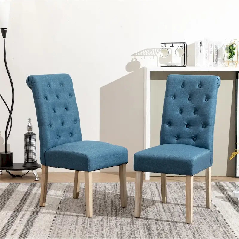Chaise de salle à manger rembourrée Parsons, lot de 2, taupe/gris/bleu/charbon/violet/jaune