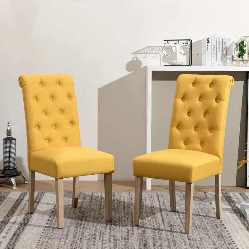 Chaise de salle à manger rembourrée Parsons, lot de 2, taupe/gris/bleu/charbon/violet/jaune