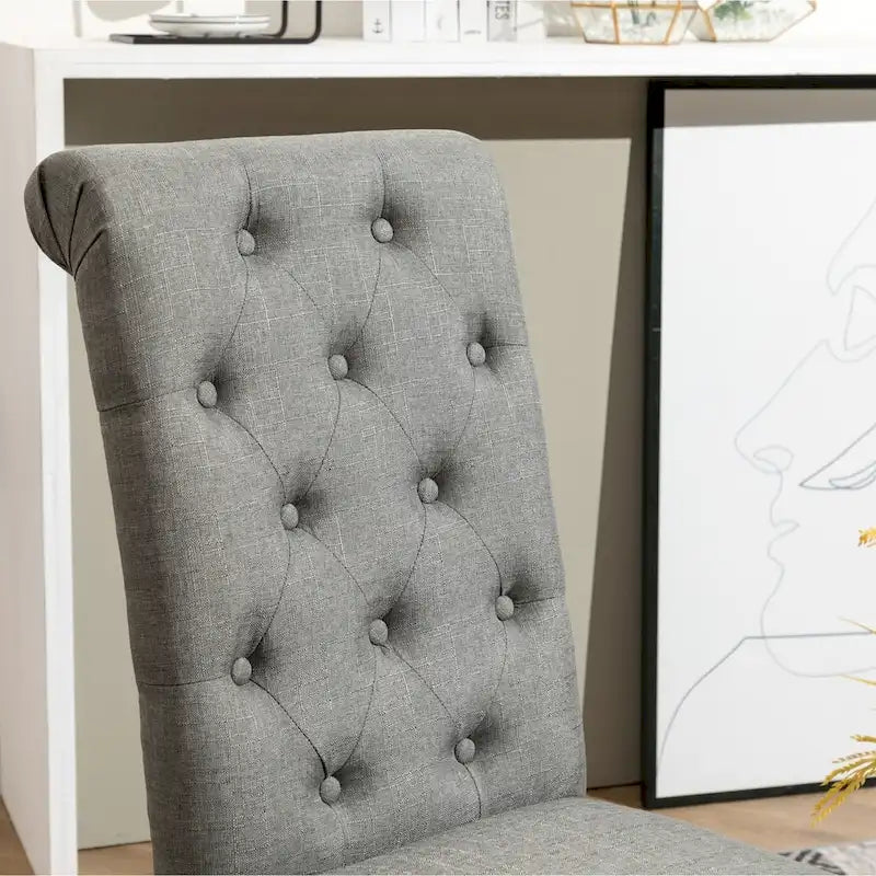 Chaise de salle à manger rembourrée Parsons, lot de 2, taupe/gris/bleu/charbon/violet/jaune