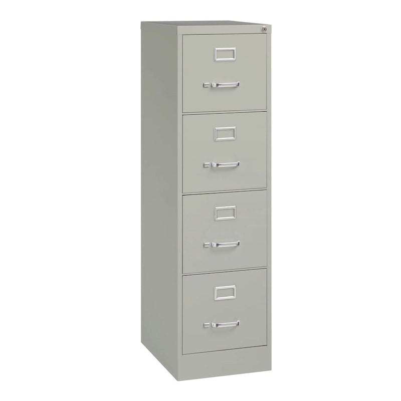 Classeur vertical 4 tiroirs – Beige / Noir / Gris clair – Un seul utilisateur