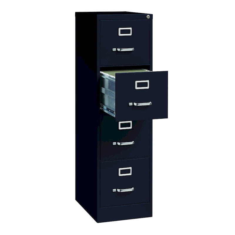 Classeur vertical 4 tiroirs – Beige / Noir / Gris clair – Un seul utilisateur