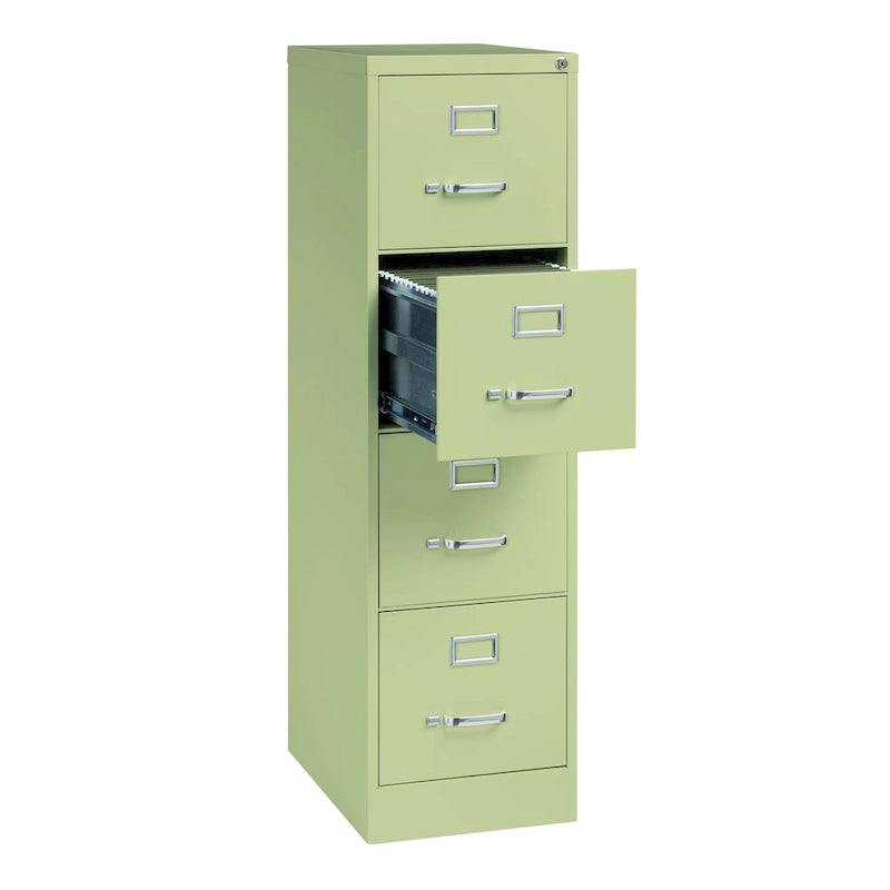 Classeur vertical 4 tiroirs – Beige / Noir / Gris clair – Un seul utilisateur