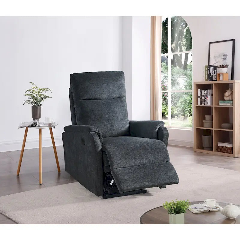 Fauteuil inclinable releveur électrique en tissu anthracite – Une place