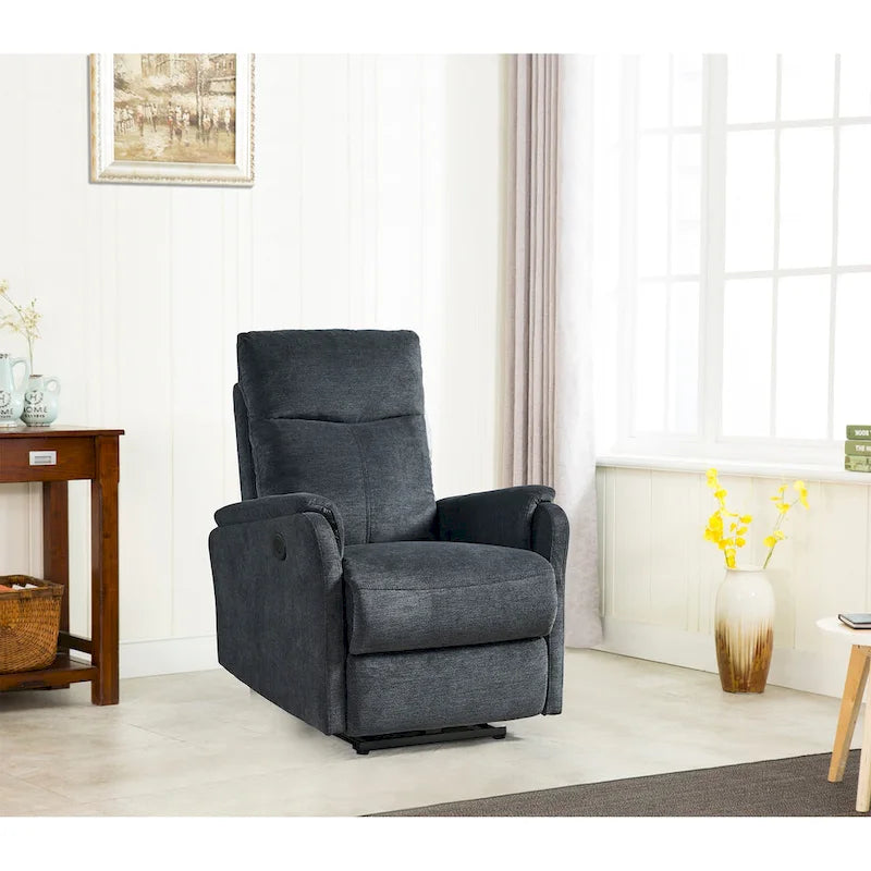Fauteuil inclinable releveur électrique en tissu anthracite – Une place