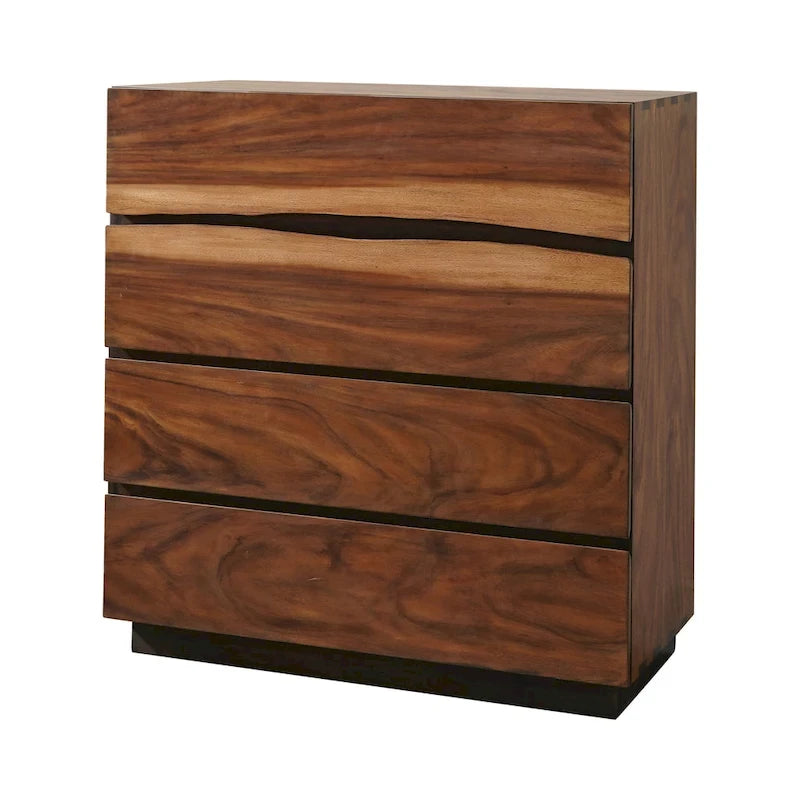 Ensemble de chambre 2 pièces lit queen et commode Smokey Walnut