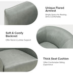 Fauteuil pivotant en cuir véritable, sauge / marron / camel, lot de 2