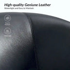 Fauteuil pivotant en cuir véritable, sauge / marron / camel, lot de 2