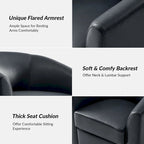 Fauteuil pivotant en cuir véritable, sauge / marron / camel, lot de 2