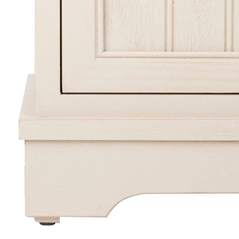 Meuble de rangement en pin avec paniers en osier, 4 couleurs, porte unique