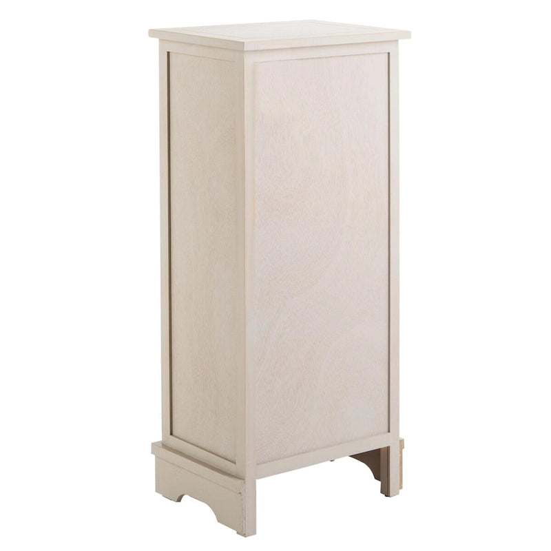 Meuble de rangement en pin avec paniers en osier, 4 couleurs, porte unique