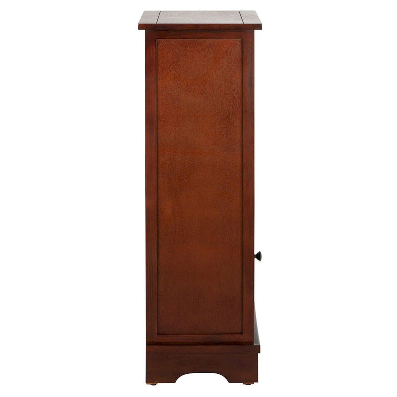 Meuble de rangement en pin avec paniers en osier, 4 couleurs, porte unique
