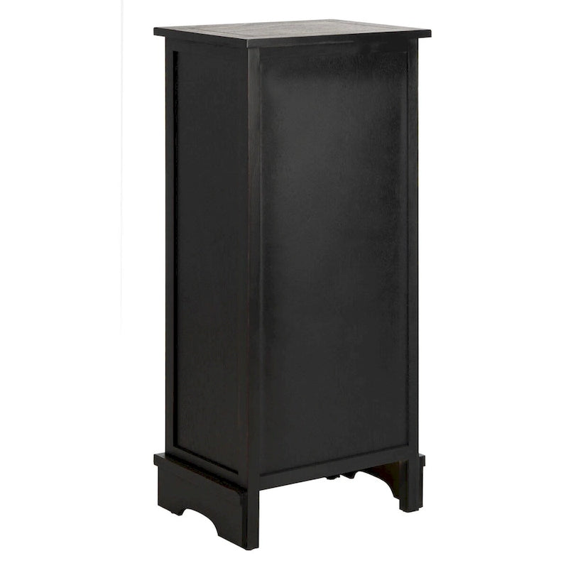Meuble de rangement en pin avec paniers en osier, 4 couleurs, porte unique
