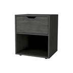 Table de chevet moderne à 1 tiroir, blanche/noire/grise, pour 1 personne