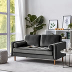 Banavos 58  Velvet Square Arm Loveseat
