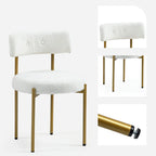 Chaises de salle à manger Mid-Century Modern, lot de 4 – Noir / Blanc cassé / Marron / Blanc