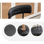 Chaises de salle à manger Mid-Century Modern, lot de 4 – Noir / Blanc cassé / Marron / Blanc