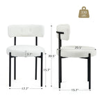 Chaises de salle à manger Mid-Century Modern, lot de 4 – Noir / Blanc cassé / Marron / Blanc