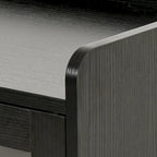 Buffet de 55 po avec lumières DEL et étagères réglables – Gris / Blanc / Noir
