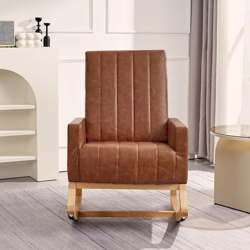 Fauteuil à bascule/planeur réglable une place marron/gris/blanc