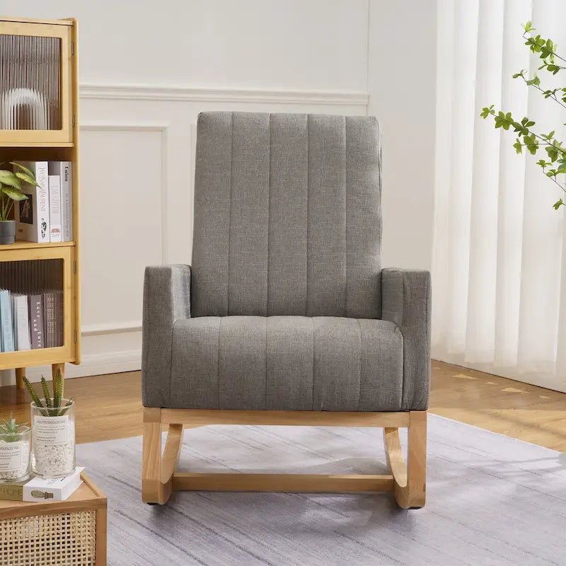 Fauteuil à bascule/planeur réglable une place marron/gris/blanc
