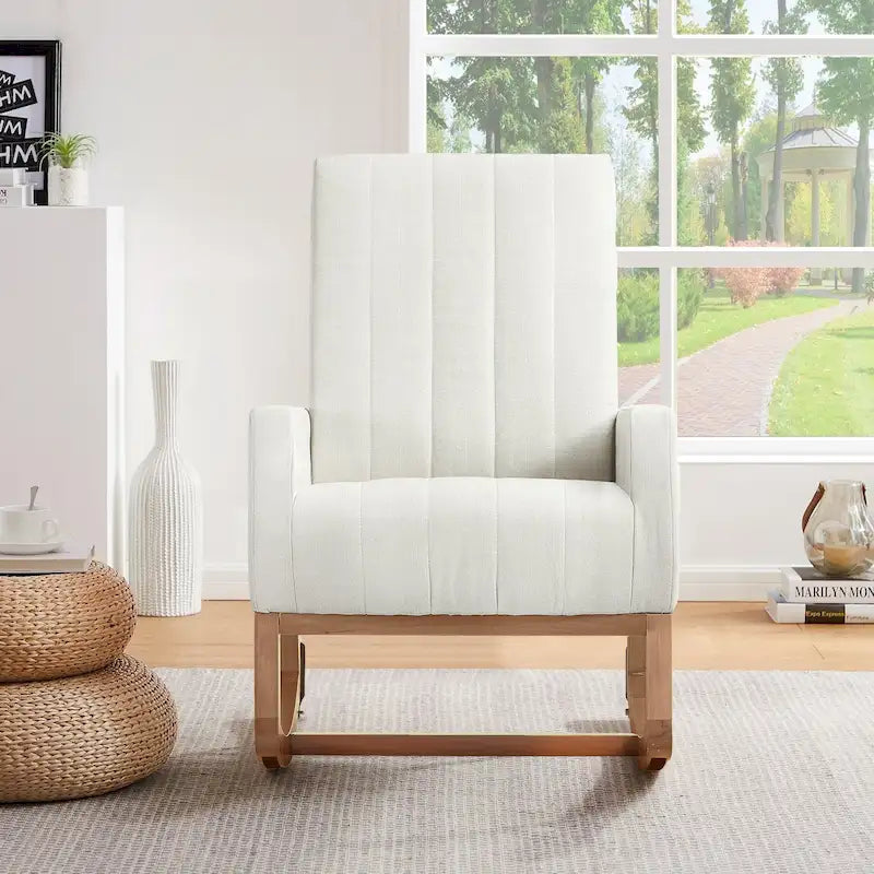 Fauteuil à bascule/planeur réglable une place marron/gris/blanc