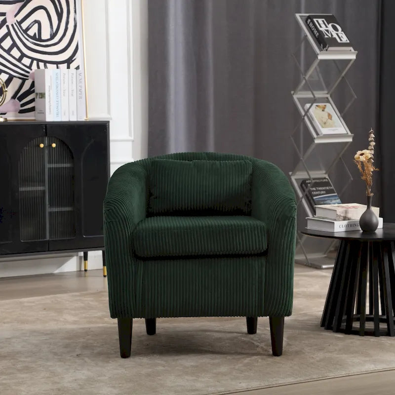 Fauteuil seau en tissu multicolore avec coussin et oreiller, 1 personne