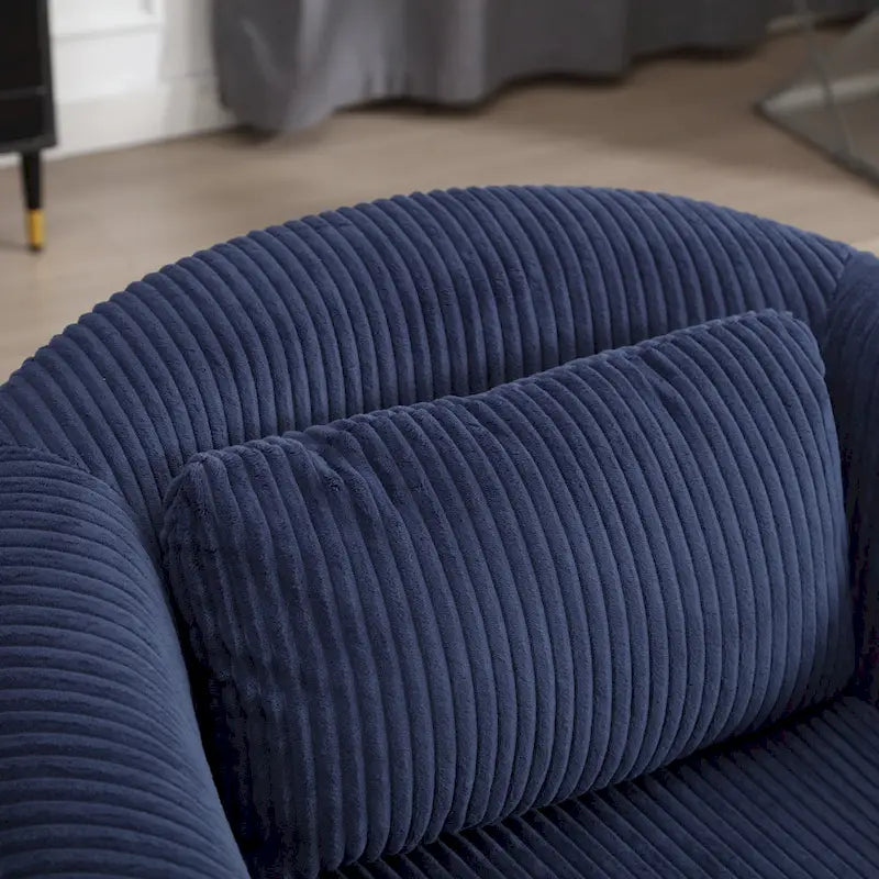 Fauteuil seau en tissu multicolore avec coussin et oreiller, 1 personne