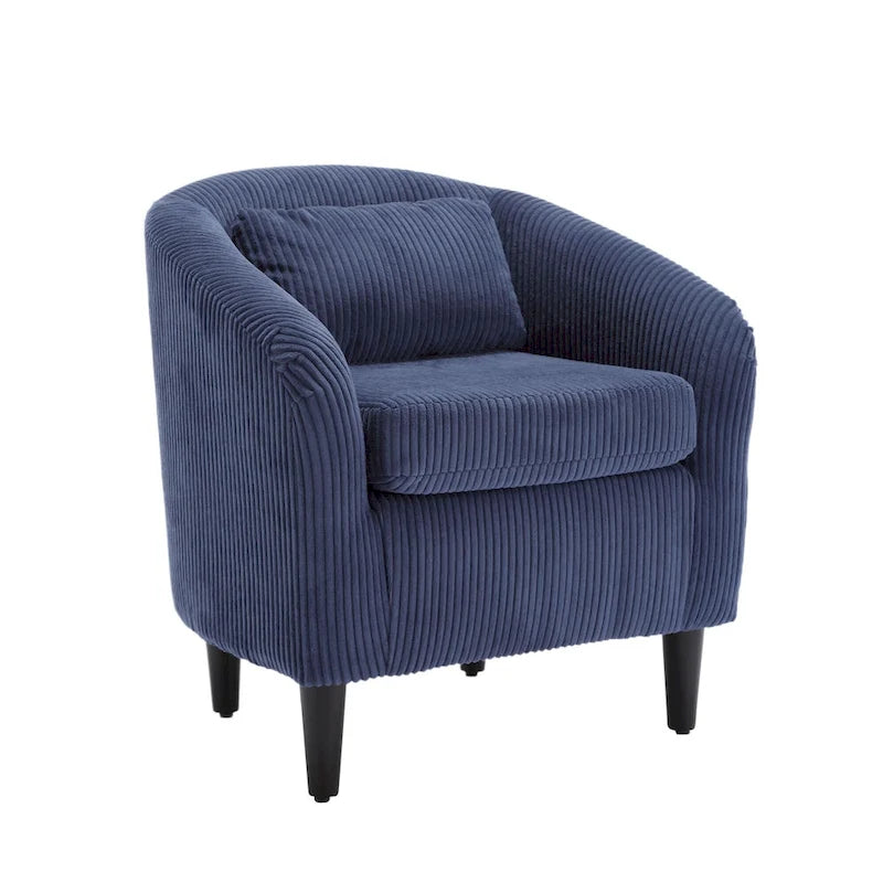 Fauteuil seau en tissu multicolore avec coussin et oreiller, 1 personne