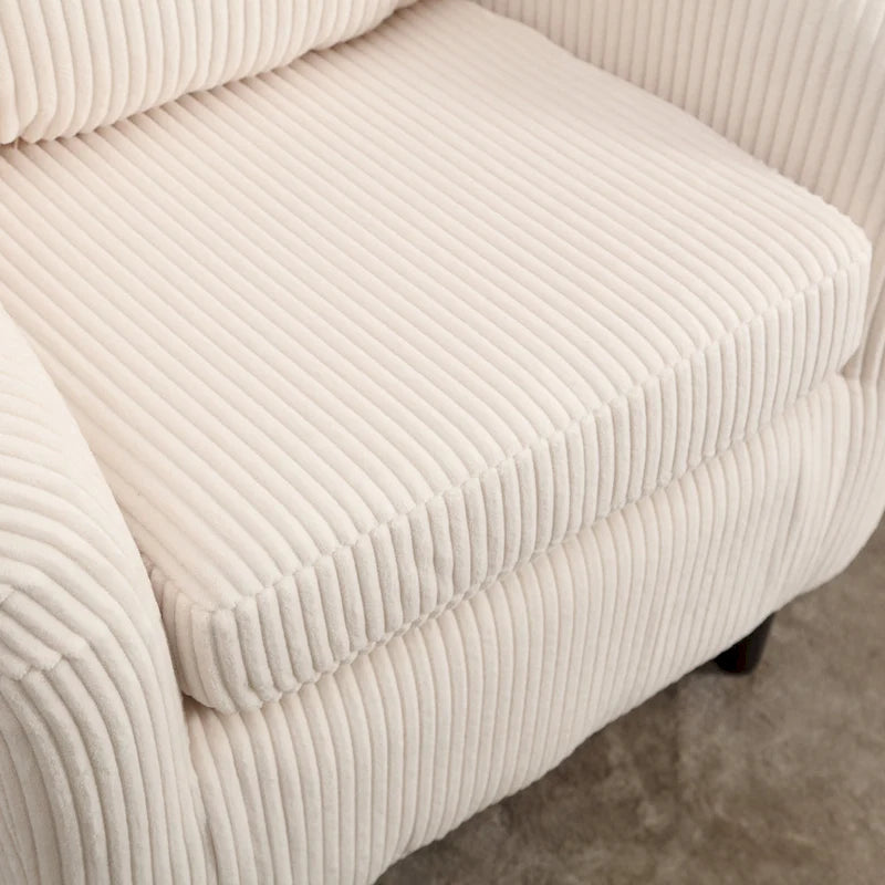 Fauteuil seau en tissu multicolore avec coussin et oreiller, 1 personne