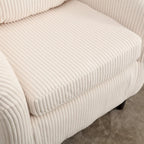 Fauteuil seau en tissu multicolore avec coussin et oreiller, 1 personne