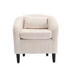 Fauteuil seau en tissu multicolore avec coussin et oreiller, 1 personne