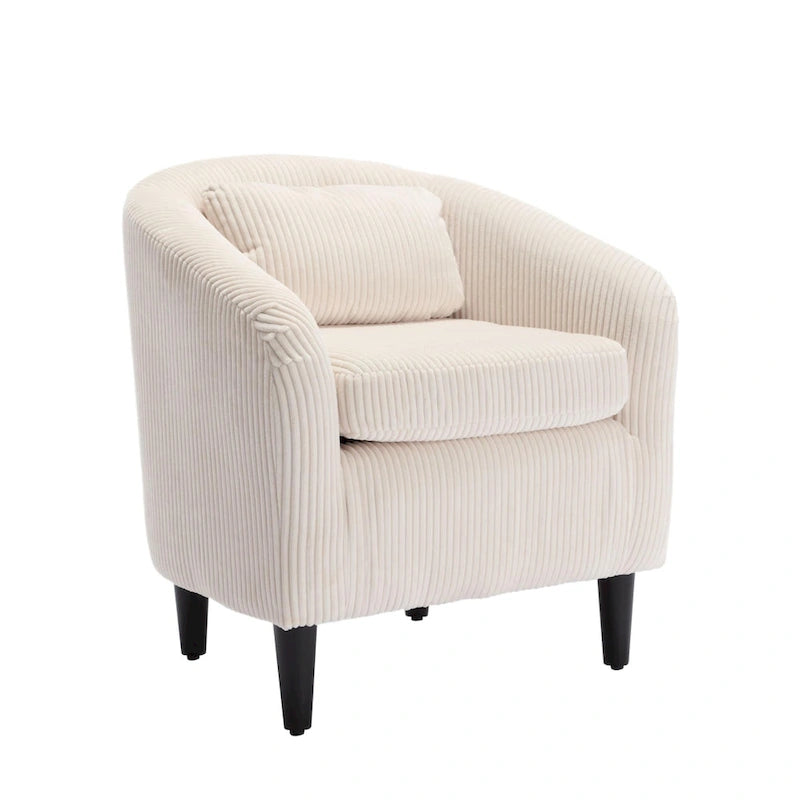 Fauteuil seau en tissu multicolore avec coussin et oreiller, 1 personne