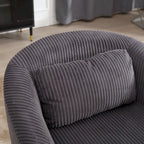 Fauteuil seau en tissu multicolore avec coussin et oreiller, 1 personne
