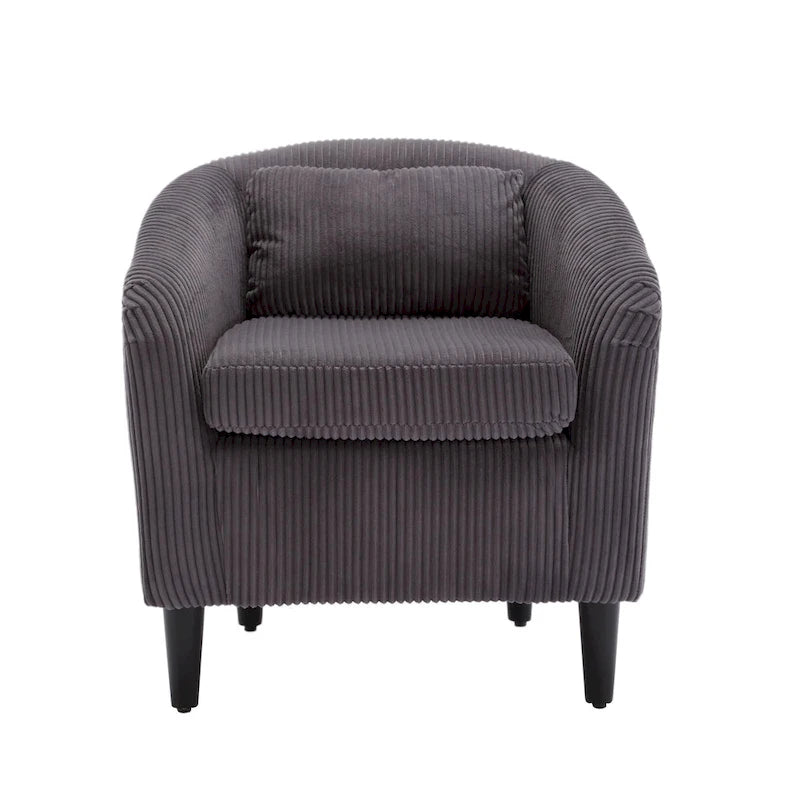 Fauteuil seau en tissu multicolore avec coussin et oreiller, 1 personne