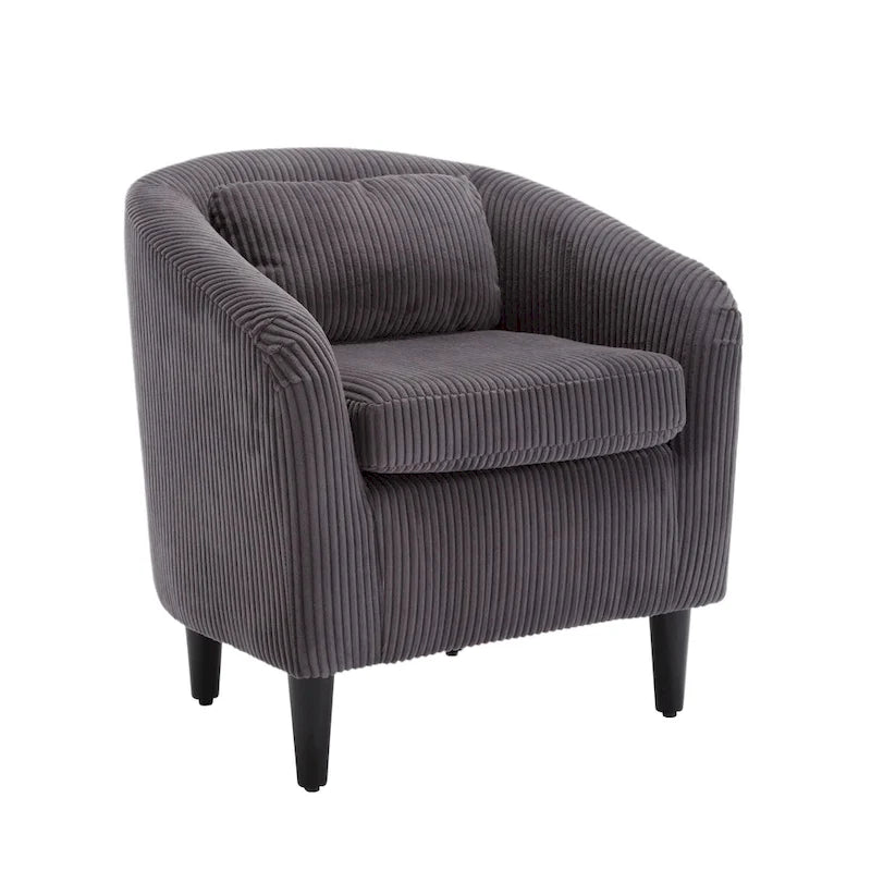 Fauteuil seau en tissu multicolore avec coussin et oreiller, 1 personne