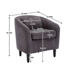 Fauteuil seau en tissu multicolore avec coussin et oreiller, 1 personne
