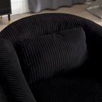 Fauteuil seau en tissu multicolore avec coussin et oreiller, 1 personne